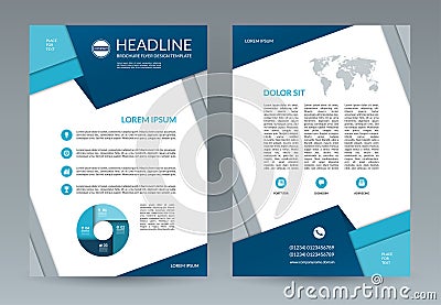 Brochure flyer design template. A4 size Vector Illustration