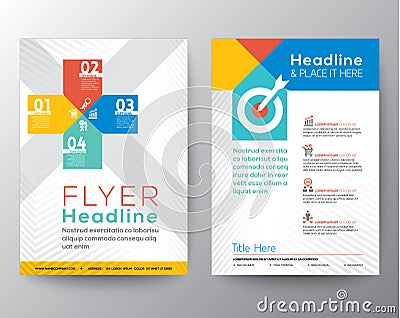 Brochure Flyer graphic design Layout vector template Vector Illustration