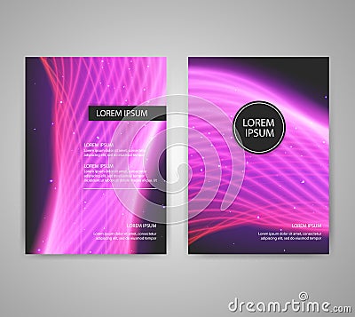 Brochure flyer layouts with abstract colorful background Vector Illustration