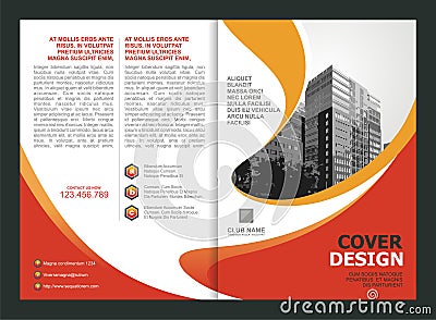 Brochure, Flyer, Template Design with Orange and Yellow color Stock Photo