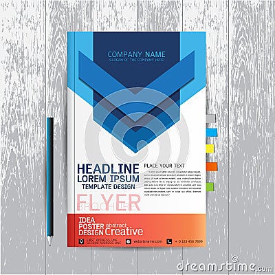 Brochure, flyers, poster, design layout template in A4 size with Vector Illustration