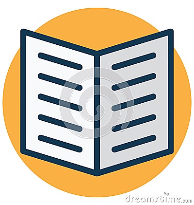 Brochure, food menu Isolated Vector Icon that can easily Modify or edit Brochure, food menu Isolated Vector Icon that can easily Vector Illustration