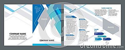 Business company Brochure cover and inner template Vector Illustration