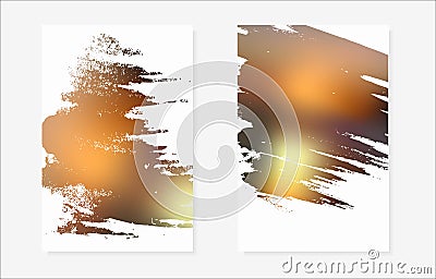 Brochure Layout design template. Abstract vector painted background. Stain, blot, ink with color blurred effect. Vector Illustration