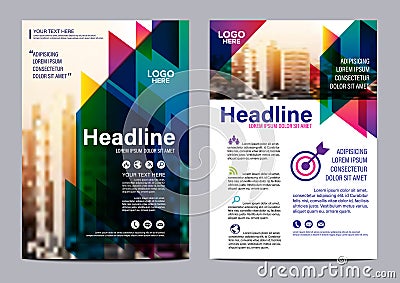 Brochure Layout design template. Annual Report Flyer Leaflet cover Presentation Modern background. illustration vector Vector Illustration