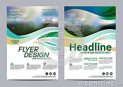 Brochure Layout design template. Annual Report Flyer Leaflet cover Presentation Modern background. illustration vector in A4 Vector Illustration