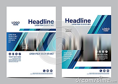 Brochure Layout design template. Annual Report Flyer Leaflet cover Presentation Modern background. illustration vector in A4 Vector Illustration