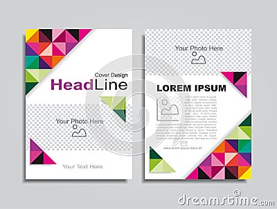 Brochure layout with place for your data. Vector illustration. Vector Illustration