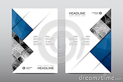 Brochure layout template flyer design vector, Magazine booklet cover abstract background Vector Illustration