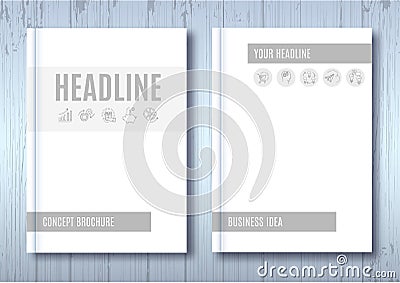 Brochure Mock-up Blank magazine Cover template notebook Vector illustration Vector Illustration