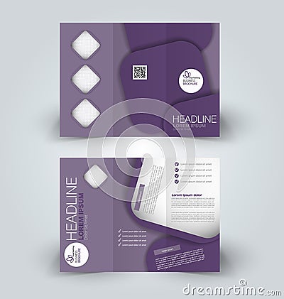 Brochure mock up design template for business, education, advertisement. Vector Illustration