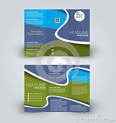 Brochure mock up design template Vector Illustration