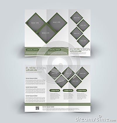 Brochure mock up design template for business Vector Illustration