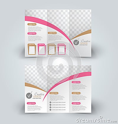 Brochure mock up design template Vector Illustration