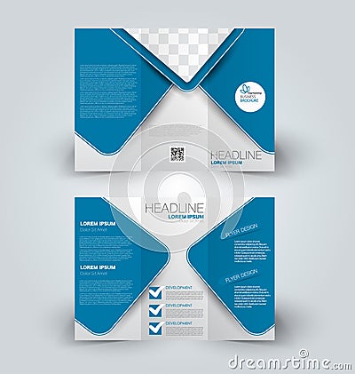 Brochure mock up design template for business, education, advertisement. Vector Illustration