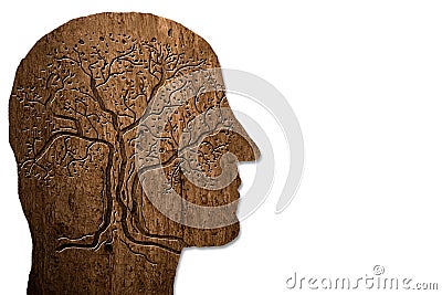 Brochure relating to mental health, healthy mind Stock Photo