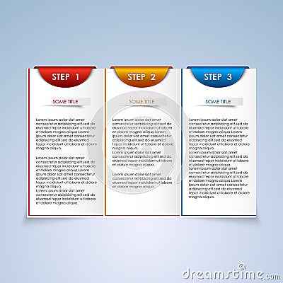 Brochure step progress design element Vector Illustration