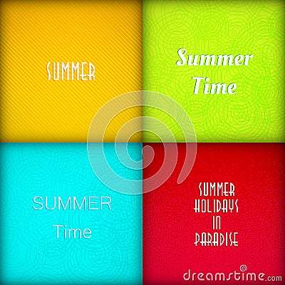 Brochure summer template set Vector Illustration