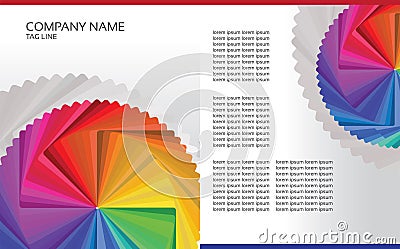 Brochure template colorful design Vector Illustration