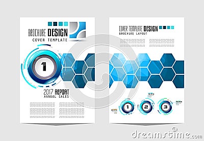 Brochure template, Flyer Design or Depliant Cover for business presentation Vector Illustration