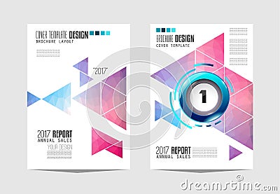 Brochure template, Flyer Design or Depliant Cover for business purposes. Vector Illustration