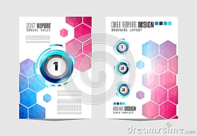 Brochure template, Flyer Design or Depliant Cover for business purposes. Vector Illustration