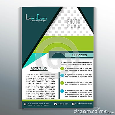 Brochure template flyer Vector Illustration