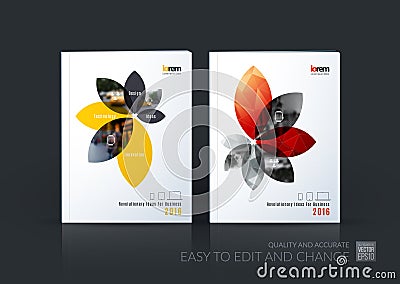 Brochure template layout collection, cover design annual report, Vector Illustration