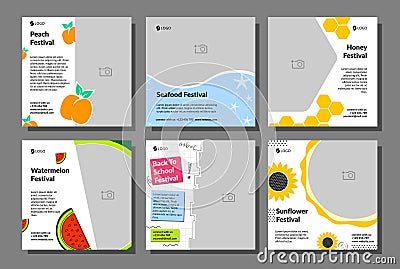 Brochure template set, vector illustration Vector Illustration