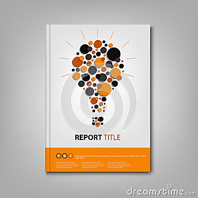 Brochures book or flyer with abstract bulb template Vector Illustration