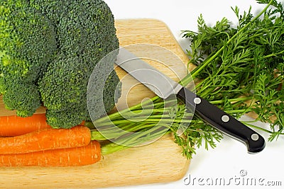 Brocolli and carots Stock Photo