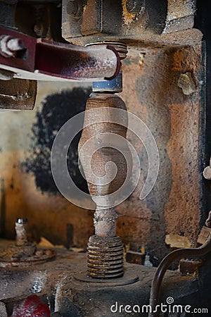 Broek in Waterland, Netherlands. February 2023. Clog factory with machinery and clogs. Editorial Stock Photo