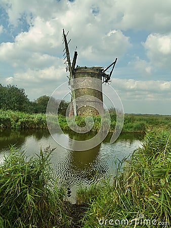 Side of the windmill Stock Photo