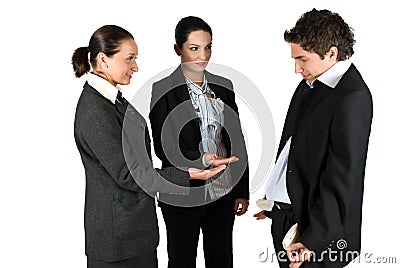 Broke business people Stock Photo