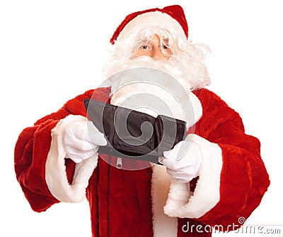 Broke Santa Affected By The Economic Crisis Stock Photo