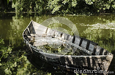 A broken boat Stock Photo