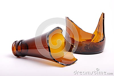 Broken bottle Stock Photo