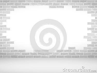 Broken Brick Wall Vector Illustration