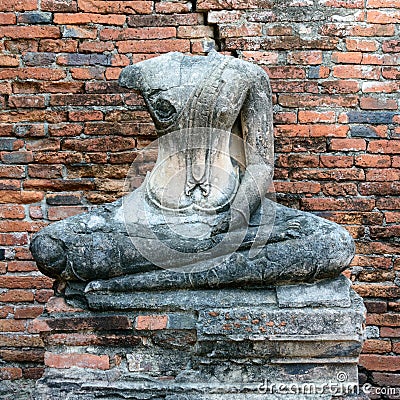 Broken Buddha Statue Stock Photo