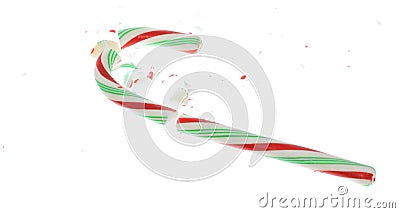 Broken Candy Cane Stock Photo