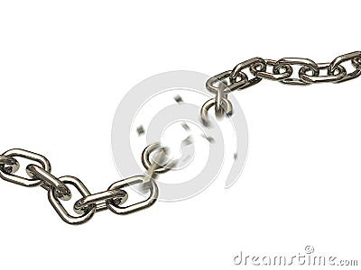 Broken chains Stock Photo