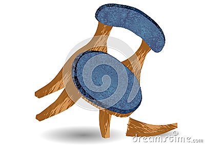 Broken Chair Leg Stock Vector - Image: 48174529