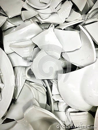 Broken chinaware Stock Photo