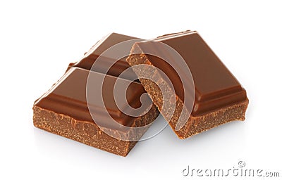 Broken chocolate bar Stock Photo