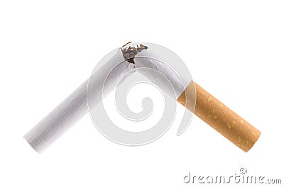 Broken Cigarette. Stock Photo