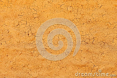 Broken clay wall texture. Stock Photo