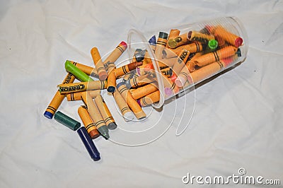 Broken Crayons Editorial Stock Photo
