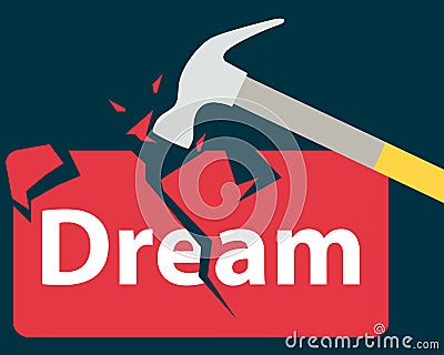 Broken dream Vector Illustration