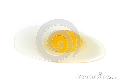 Broken egg,Cracked egg on white background. Stock Photo