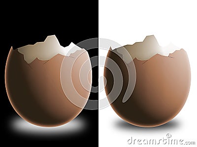 Broken eggshell Stock Photo